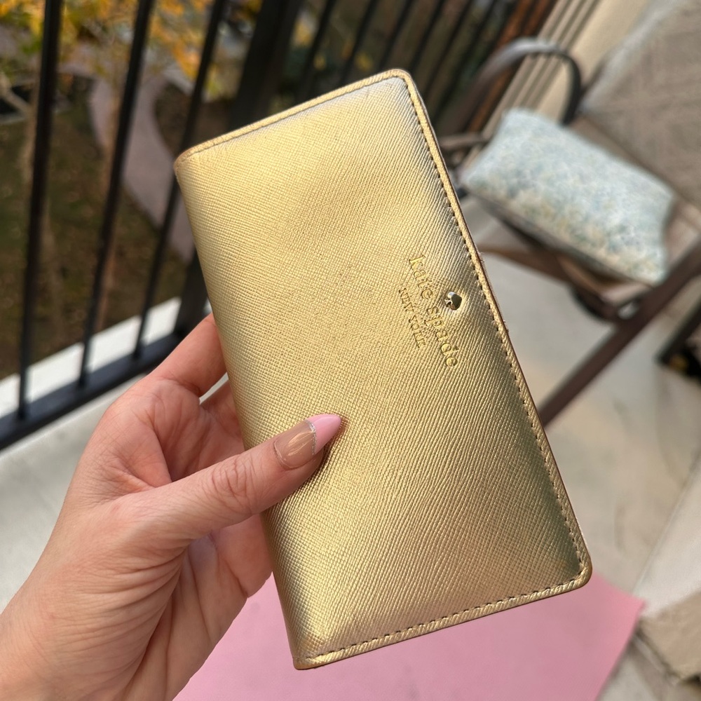 Metallic Gold Kate Spade Wallet